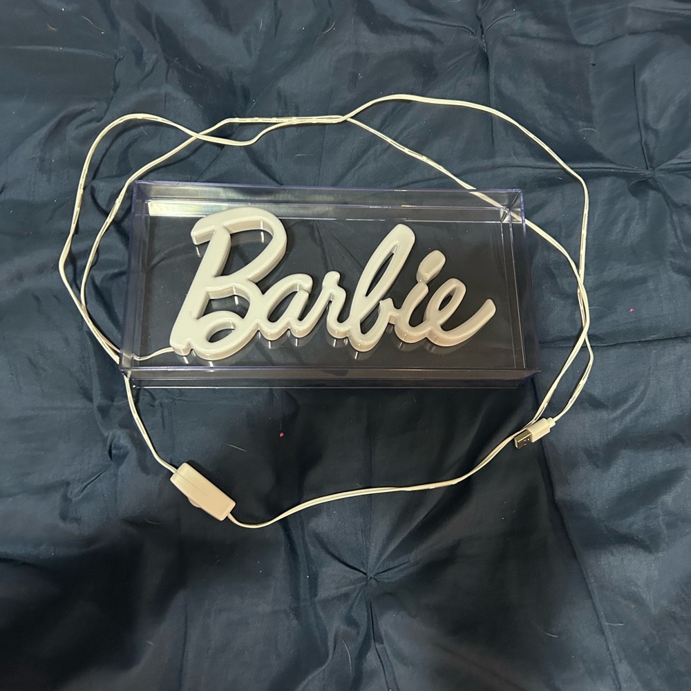 Barbie LED Wall Sign in White